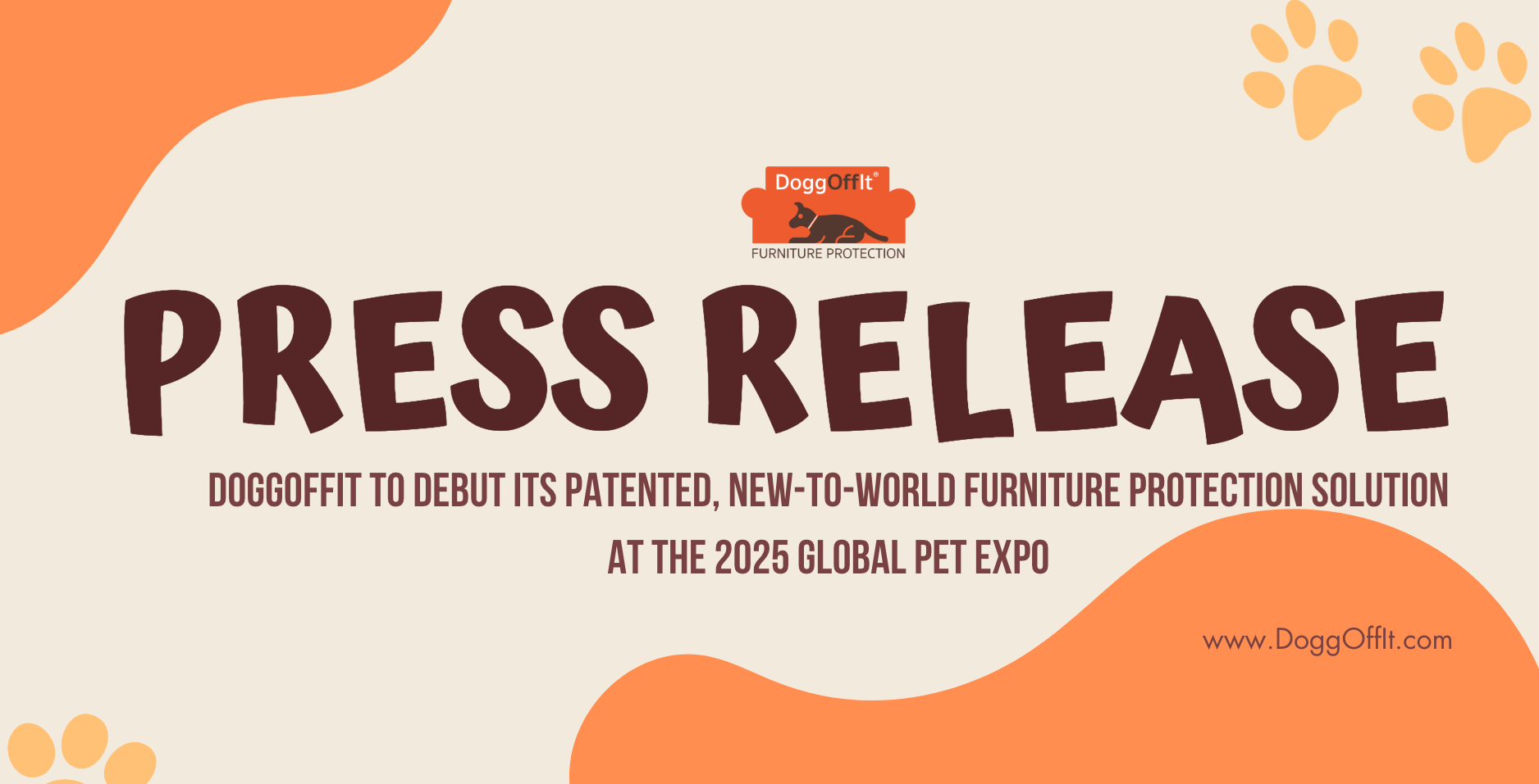 DoggOffIt to Debut Its Patented, New-to-World Furniture  Protection Solution at the 2025 Global Pet Expo